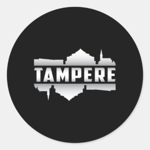Tampere Finland City Skyline Cityscape Geschenk Id Runder Aufkleber