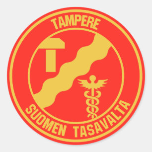 Tampere-RundEmblem Runder Aufkleber