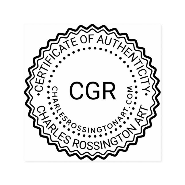 Tampon Auto-encreur 3 Certificat initial d'authenticité #6 Nom URL (Design)