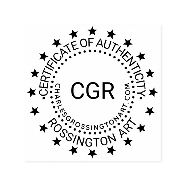 Tampon Auto-encreur 3 Initial Certificate of Authenticity Name URL #5 (Design)