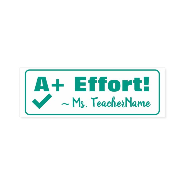 Tampon Auto-encreur "A+ Effort !" + Nom du Tuteur Timbre en caoutchouc (Design)
