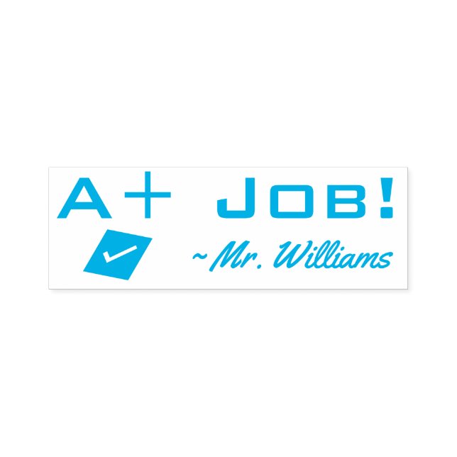 Tampon Auto-encreur "A+ Job !" Timbre en caoutchouc de marquage d'affe (Design)