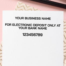 TAMPON AUTO-ENCREUR  ACCORD DE BANQUE DE DÉPÔT ÉLECTRONIQUE MODERNE