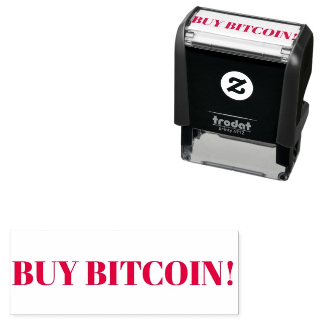TAMPON AUTO-ENCREUR  ACHETEZ UN POMPE D'ENCRE BITCOIN (En situation)