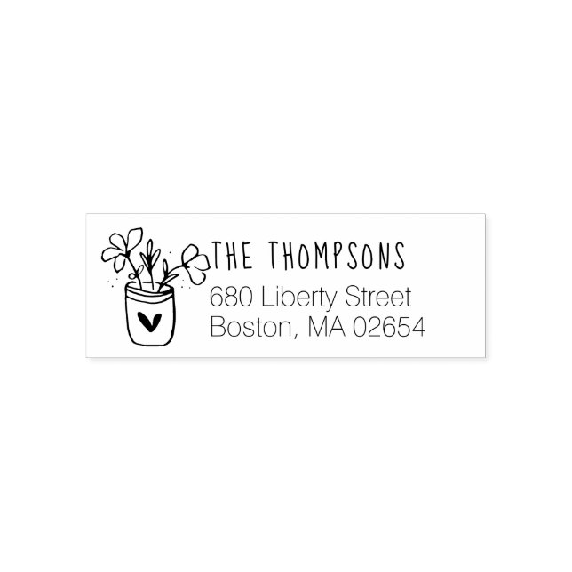 Tampon Auto-encreur Adresse classique simple (Design)