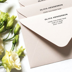 Tampon Auto-encreur Adresse de retour classique et élégante