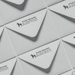 Tampon Auto-encreur Adresse de retour Dala Horse