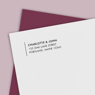 Tampon Auto-encreur Adresse de retour de deux noms de ligne moderne