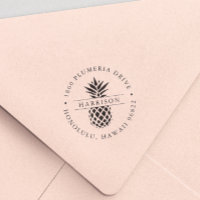 Adresse de retour de la ronde d'ananas tropicale