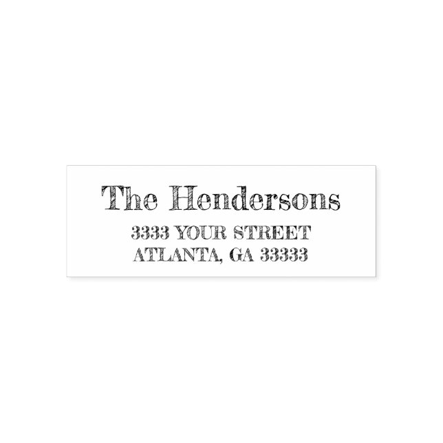 Tampon Auto-encreur Adresse de retour de l'esquisse manuelle (Design)