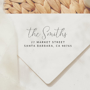 Tampon Auto-encreur Adresse de retour de script simple moderne