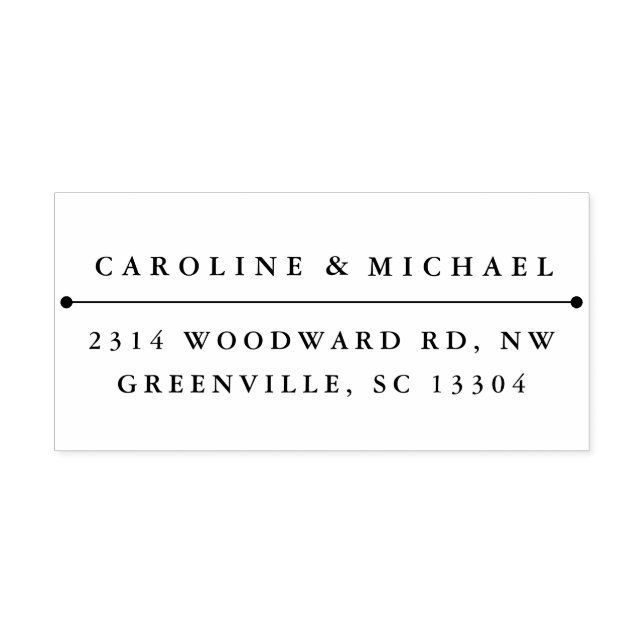 Tampon Auto-encreur Adresse de retour des couples classiques (Design)