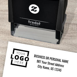 Tampon Auto-encreur Adresse de retour du logo d'entreprise personnalis