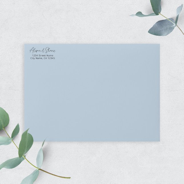 Tampon Auto-encreur Adresse de retour du Mariage de script romantique (Créateur téléchargé)