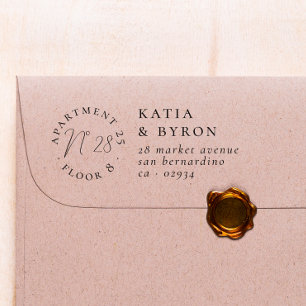 Tampon Auto-encreur Adresse de retour du numéro d'appartement