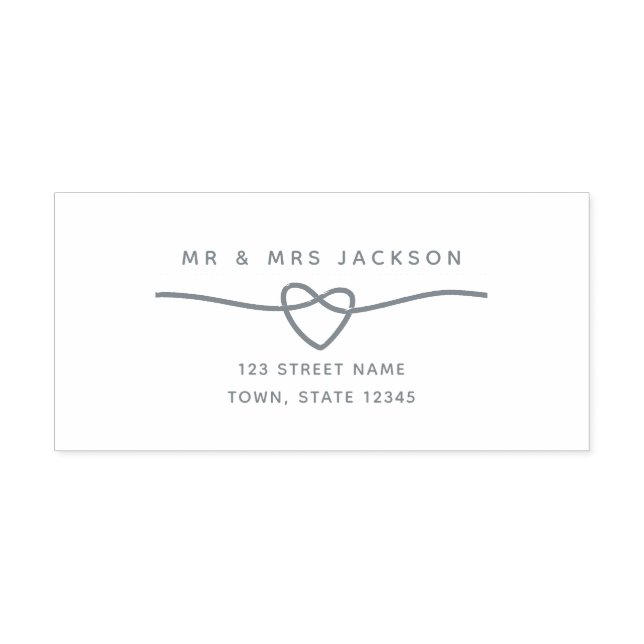 Tampon Auto-encreur Adresse de retour Mariage simple (Design)