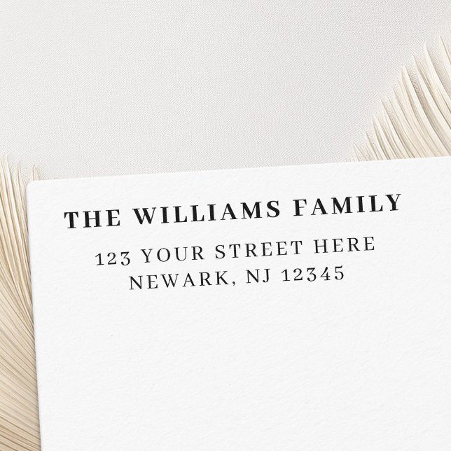 Tampon Auto-encreur Adresse de retour minimale simple et élégante (Créateur téléchargé)