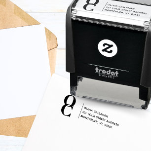 Tampon Auto-encreur Adresse de retour Monogramme minimaliste moderne
