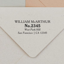 Adresse de retour Typographie Vintage simple