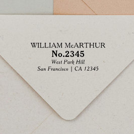 Tampon Auto-encreur Adresse de retour Typographie Vintage simple