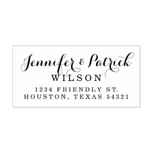 Tampon Auto-encreur Adresse de script élégante