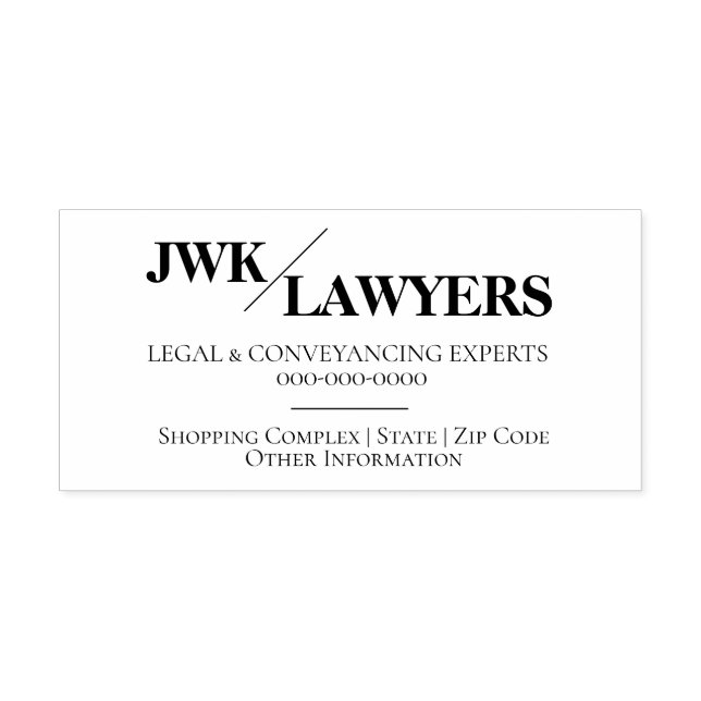 Tampon Auto-encreur Adresse des avocats du monogramme des professions  (Design)