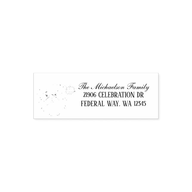 Tampon Auto-encreur Adresse du Père Noël de Noël (Design)