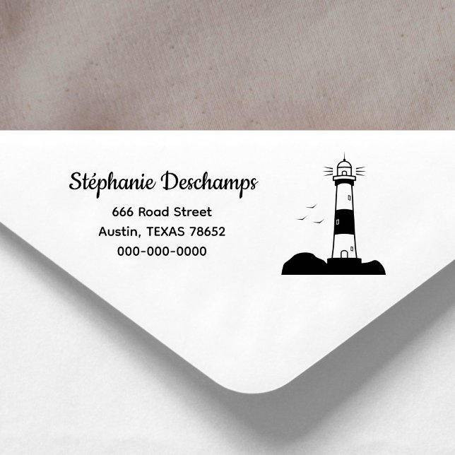 Tampon Auto-encreur Adresse du phare (Lighthouse Address Self-inking Stamp)