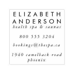 Tampon Auto-encreur Adresse e-mail du téléphone de l'entreprise