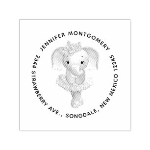Tampon Auto-encreur Adresse Eléphant Ballerina