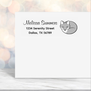 Tampon Auto-encreur Adresse Etched Sleeping Fox