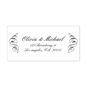 Tampon Auto-encreur Adresse faite sur commande de couples de mariage