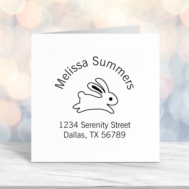 Tampon Auto-encreur Adresse Lapin Coureur (Créateur téléchargé)