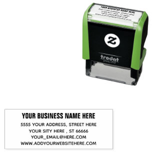 Tampon Auto-encreur Adresse professionnelle personnalisée Nom du site