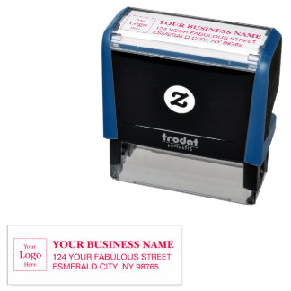 Tampon Auto-encreur Adresse simple d'entreprise avec logo Adresse de r