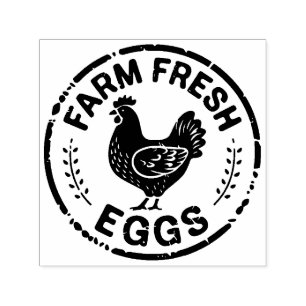 Tampon Auto-encreur Agritourisme OEufs Frais Poulet Conception auto-ap