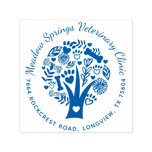 Tampon Auto-encreur Aimer Floral & Foliage Compagnie Paw Tree (Design)