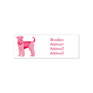 Tampon Auto-encreur Airedale terrier dog cartoon