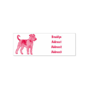 Tampon Auto-encreur Airedale terrier dog cartoon