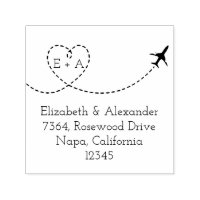Airplane Heart Ajouter Votre Monogramme Adresse de