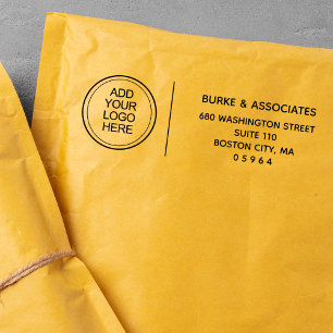 Tampon Auto-encreur Ajouter l'adresse de retour d'affaires du logo