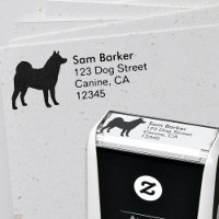 Akita Chig Breed Silhouette Adresse de retour