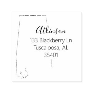 Tampon Auto-encreur AL État de l'Alabama Retour Adresse Cachet