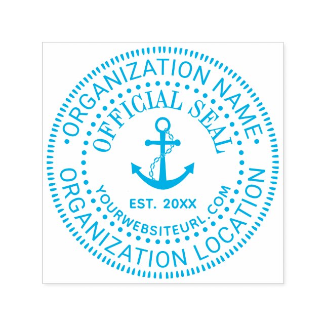 Tampon Auto-encreur Ancre #1 Nom officiel du sceau Loc URL Est (Design)