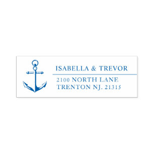 Tampon Auto-encreur Ancre à thème nautique personnalisée