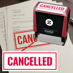 Tampon Auto-encreur Annulation du bureau de douane de frontière rouge