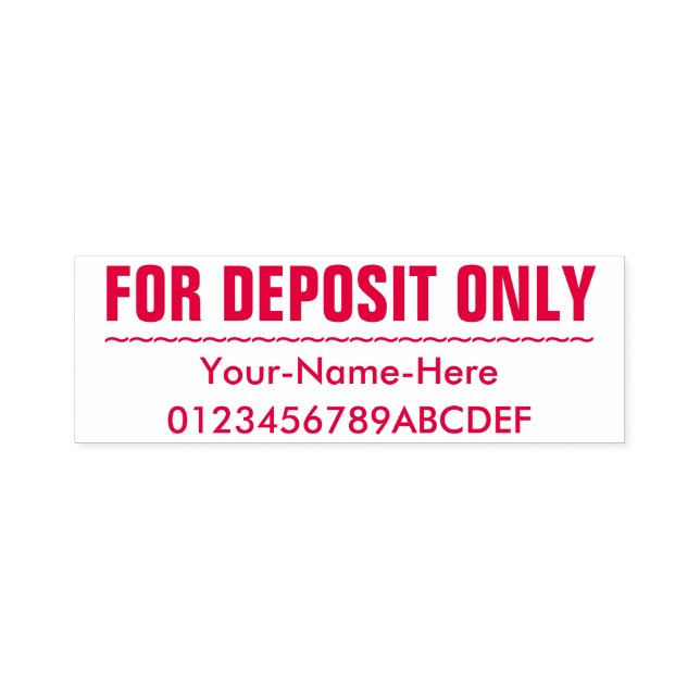 Tampon Auto-encreur Approbation restrictive avec nom personnalisé (Design)