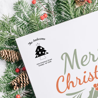 Tampon Auto-encreur Arbre de Noël Très Joyeux Starlight