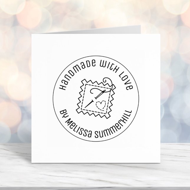 Tampon Auto-encreur Artisanat à coudre artisanal avec amour (Créateur téléchargé)
