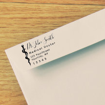 Asclepius Modern Script Médicale Retour Adresse Se